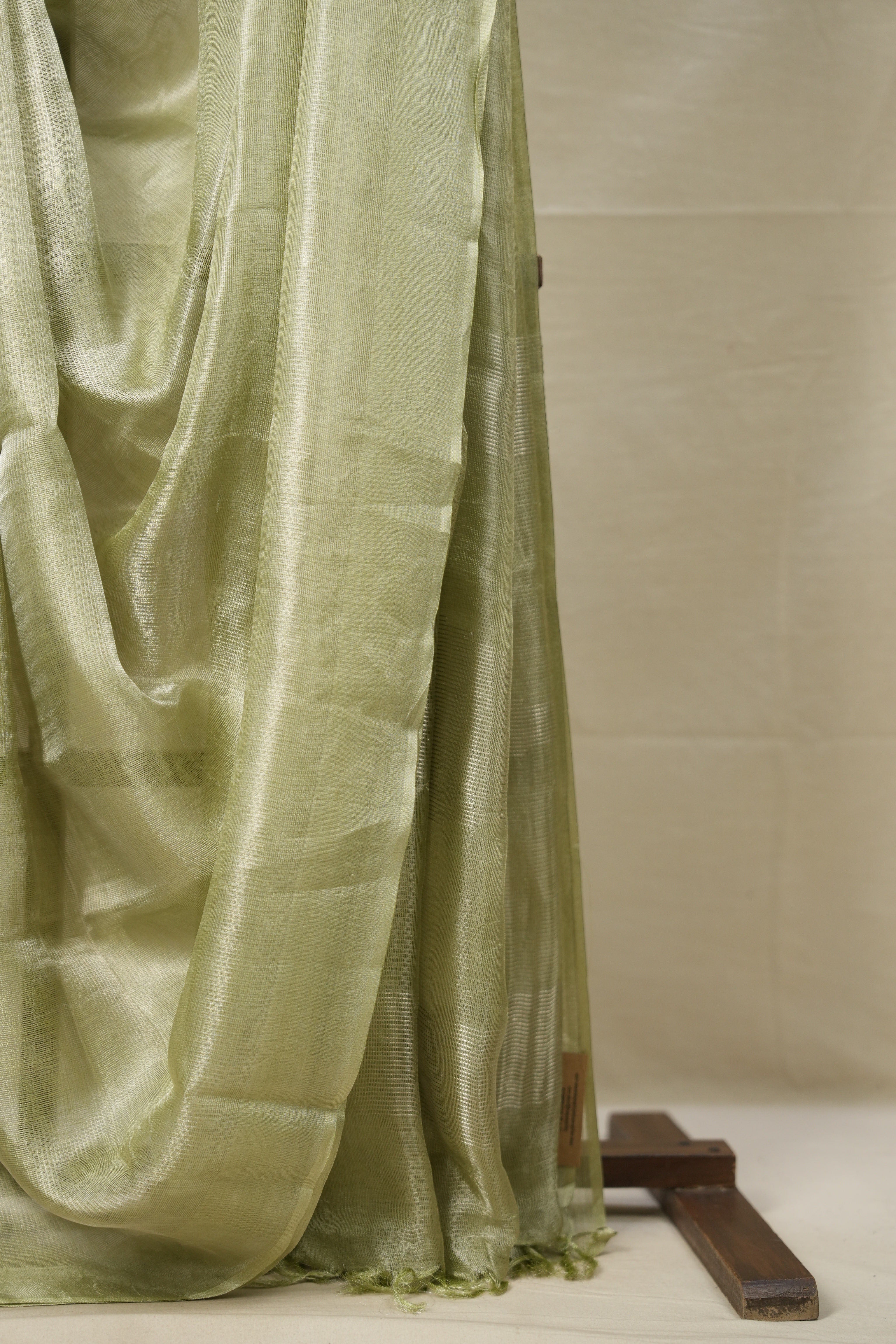 Mint Green Tissue Tussar Silk Saree - SRMGTTSS541