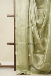 Mint Green Tissue Tussar Silk Saree - SRMGTTSS541