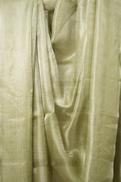 Mint Green Tissue Tussar Silk Saree - SRMGTTSS541