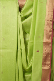Parrot Green Maheshwari Saree - SRPGMS215EX