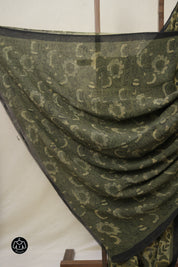 Olive Cream HBP Georgette Vanaspati Saree - SROCHGS25