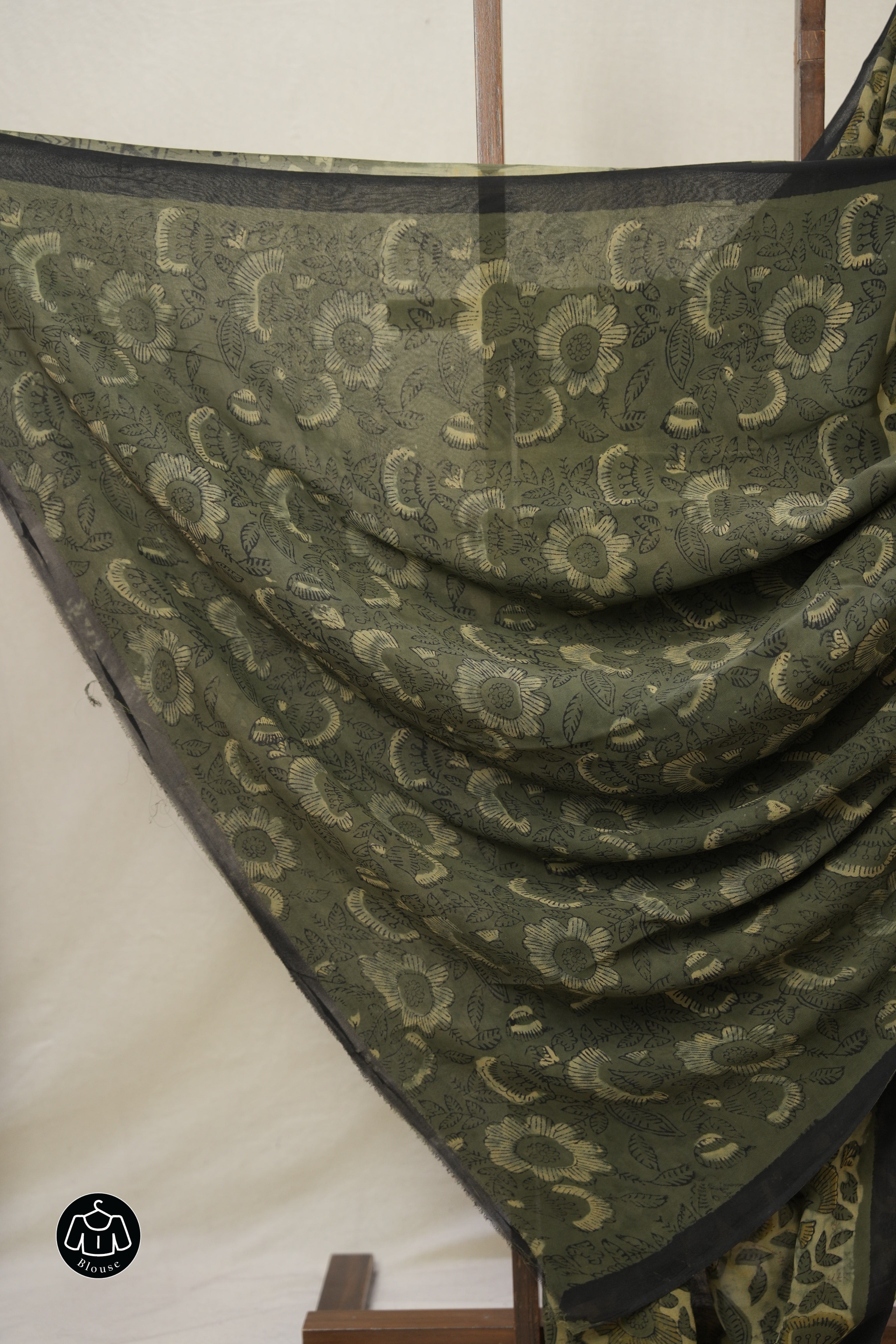Olive Cream HBP Georgette Vanaspati Saree - SROCHGS25