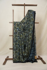 Grey Blue HBP Georgette Vanaspati Saree - SRGBHGS24