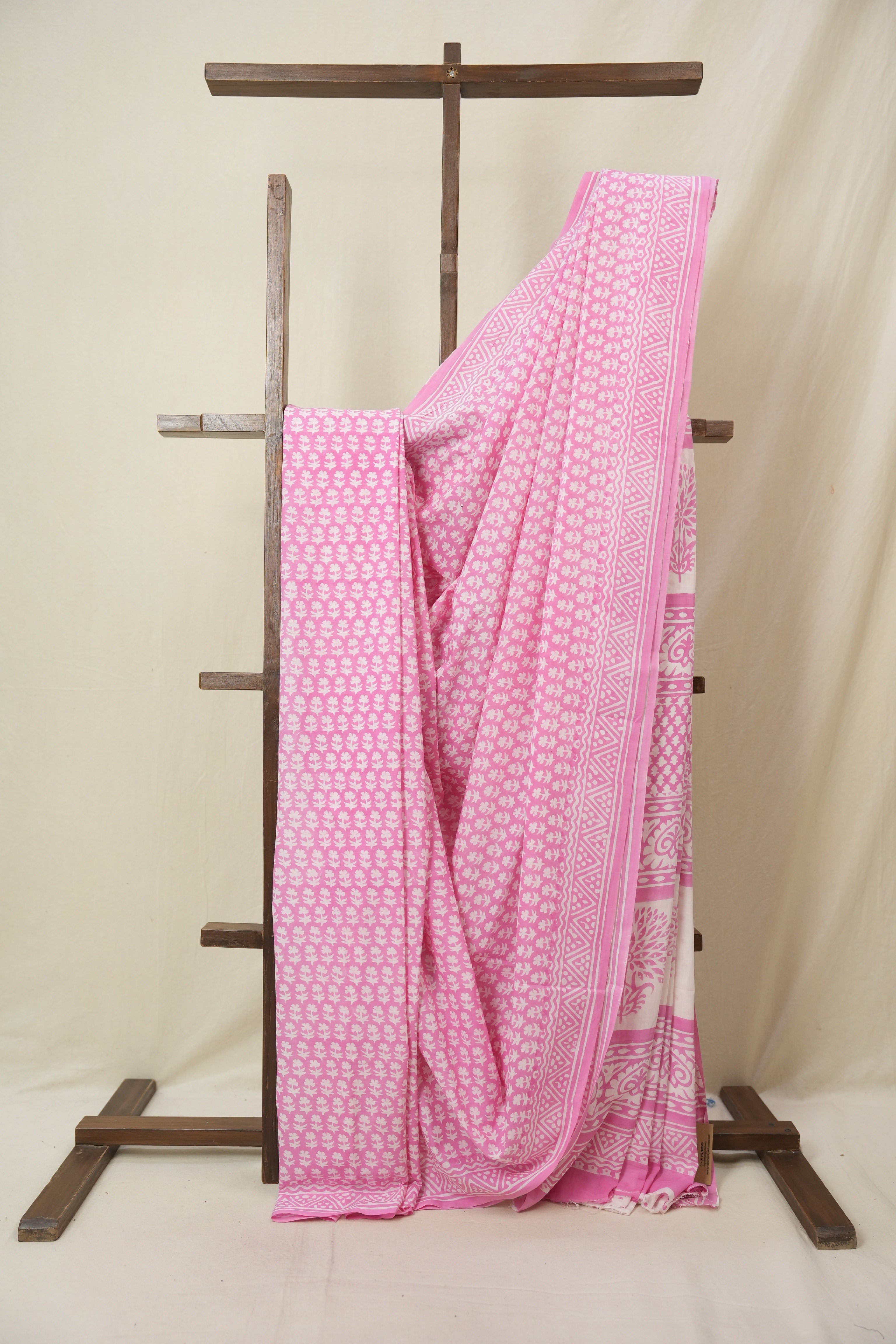 Pink HBP Cotton Saree - SRPCS3295