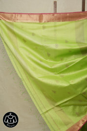 Parrot Green Maheshwari Saree - SRPGMS215EX