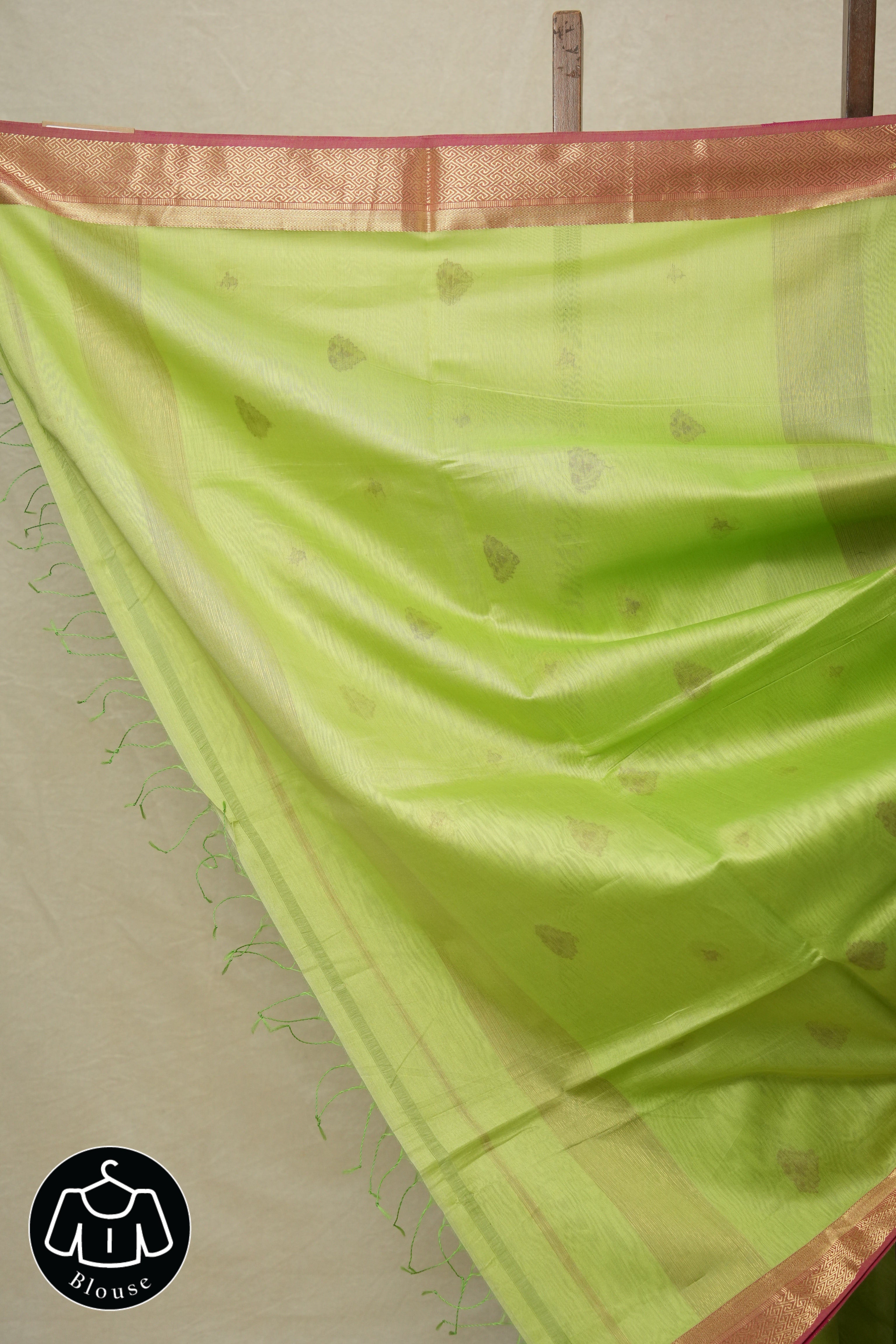 Parrot Green Maheshwari Saree - SRPGMS215EX
