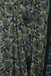 Grey Blue HBP Georgette Vanaspati Saree - SRGBHGS24