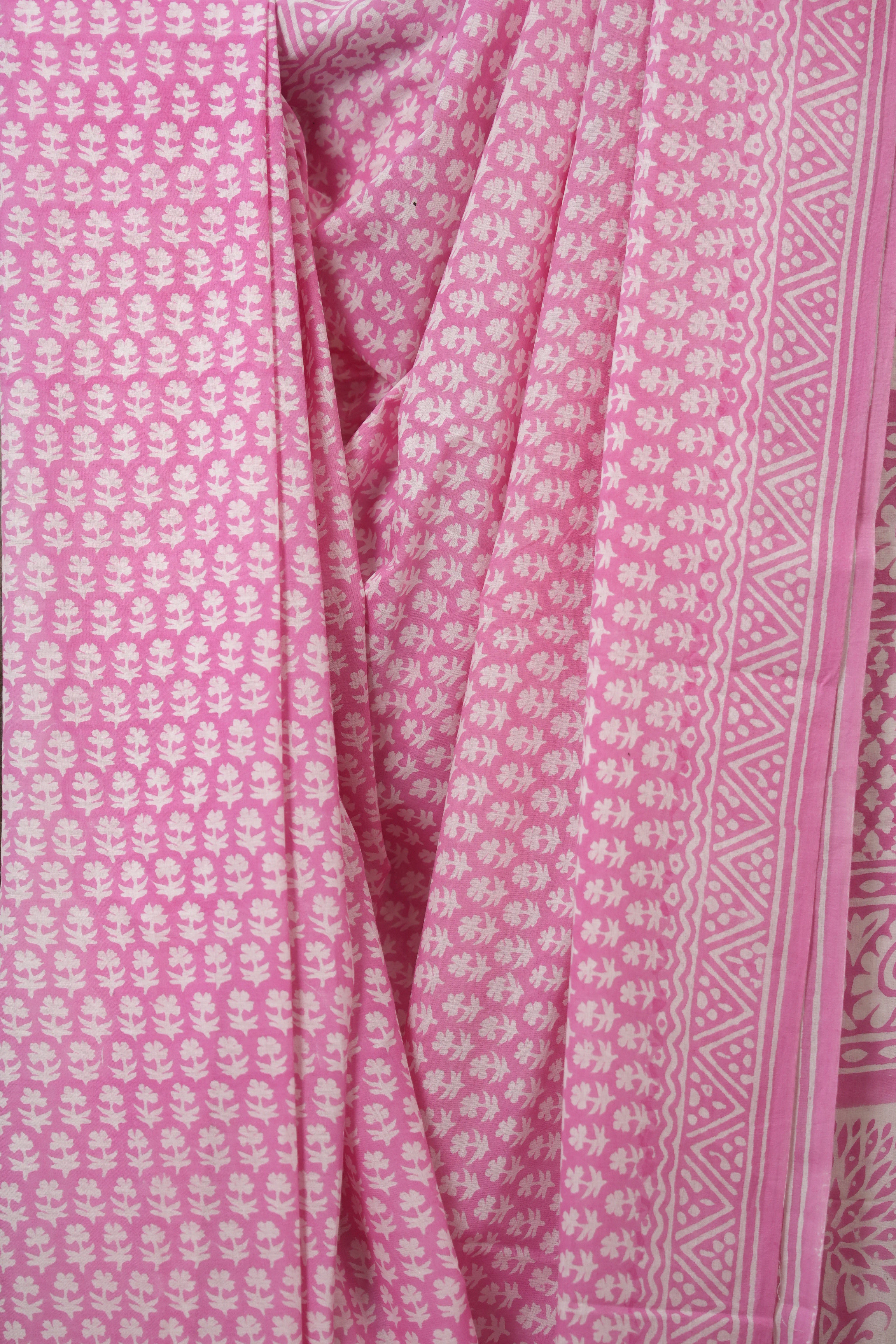 Pink HBP Cotton Saree - SRPCS3295