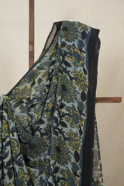 Grey Blue HBP Georgette Vanaspati Saree - SRGBHGS24