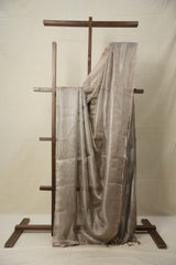 Silver Pink Tissue Tussar Silk Saree - SRSPTTSS542