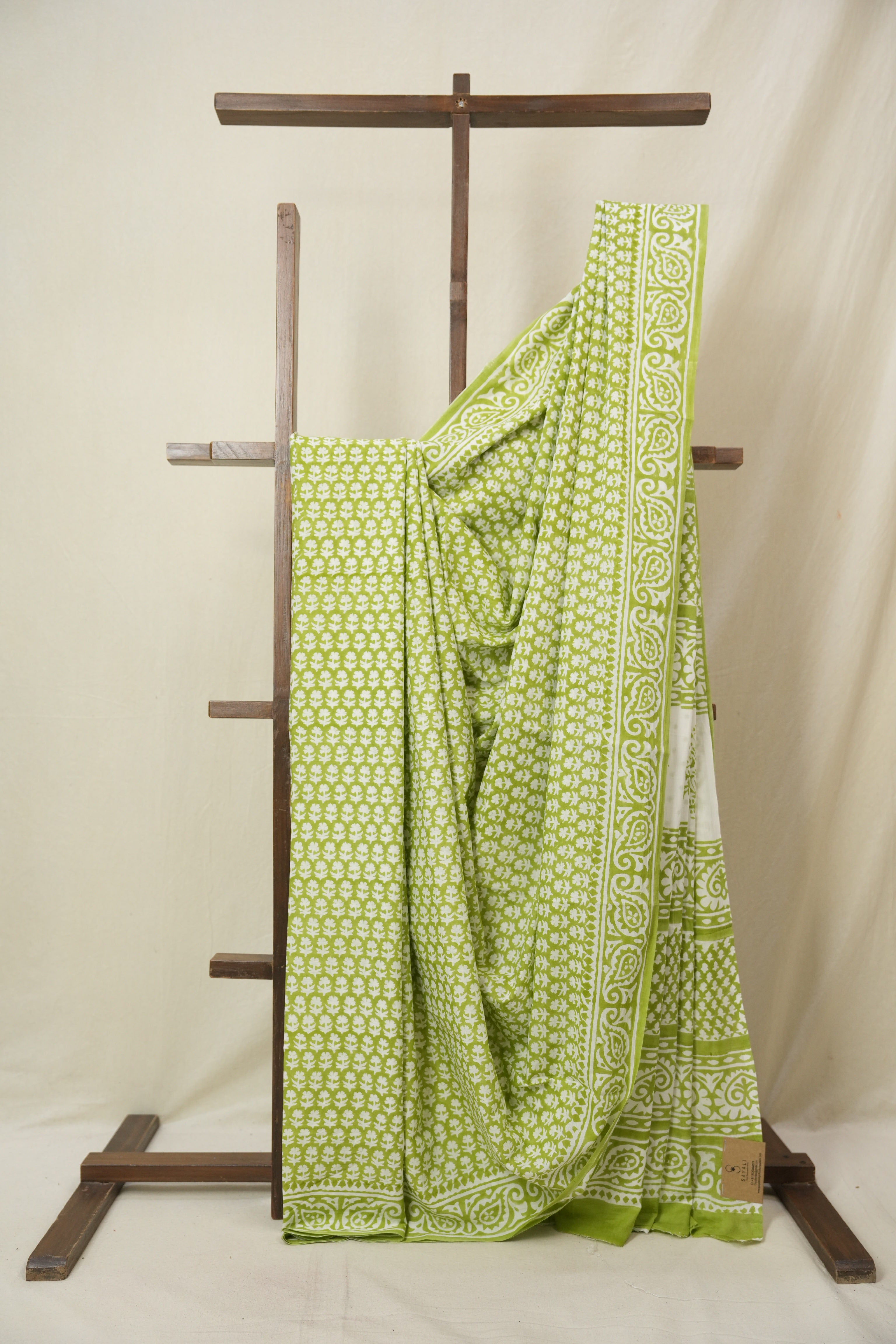 Green HBP Cotton Saree - SRGCS3294