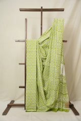 Green HBP Cotton Saree - SRGCS3294