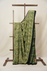 Green Cream HBP Georgette Vanaspati Saree - SRGCHGS23
