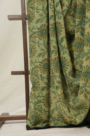Green Cream HBP Georgette Vanaspati Saree - SRGCHGS23