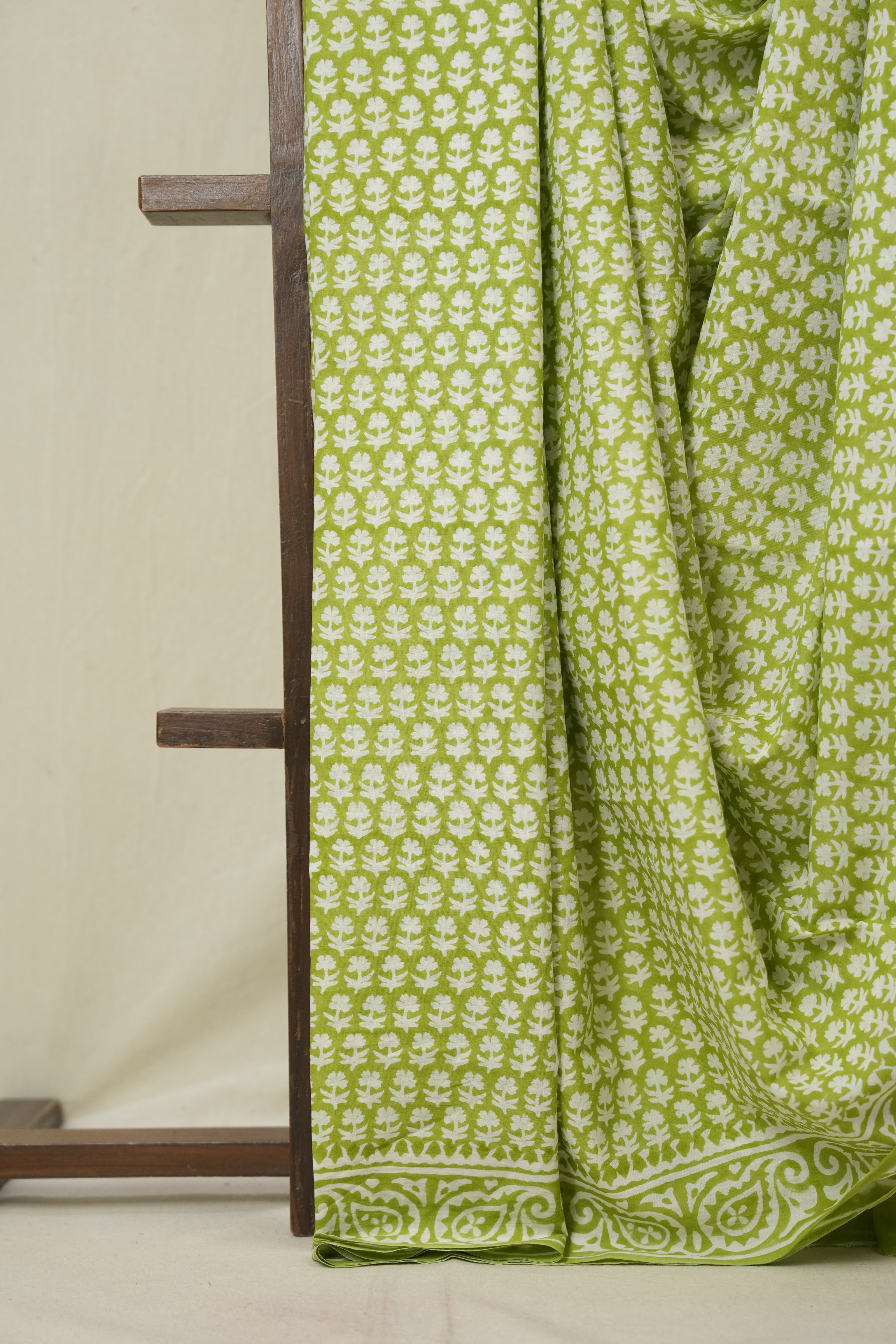 Green HBP Cotton Saree - SRGCS3294