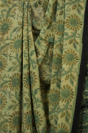 Green Cream HBP Georgette Vanaspati Saree - SRGCHGS23