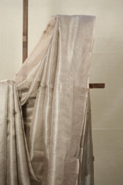 Silver Pink Tissue Tussar Silk Saree - SRSPTTSS542