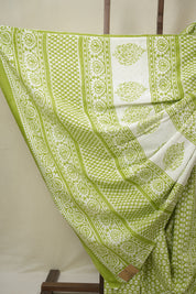 Green HBP Cotton Saree - SRGCS3294