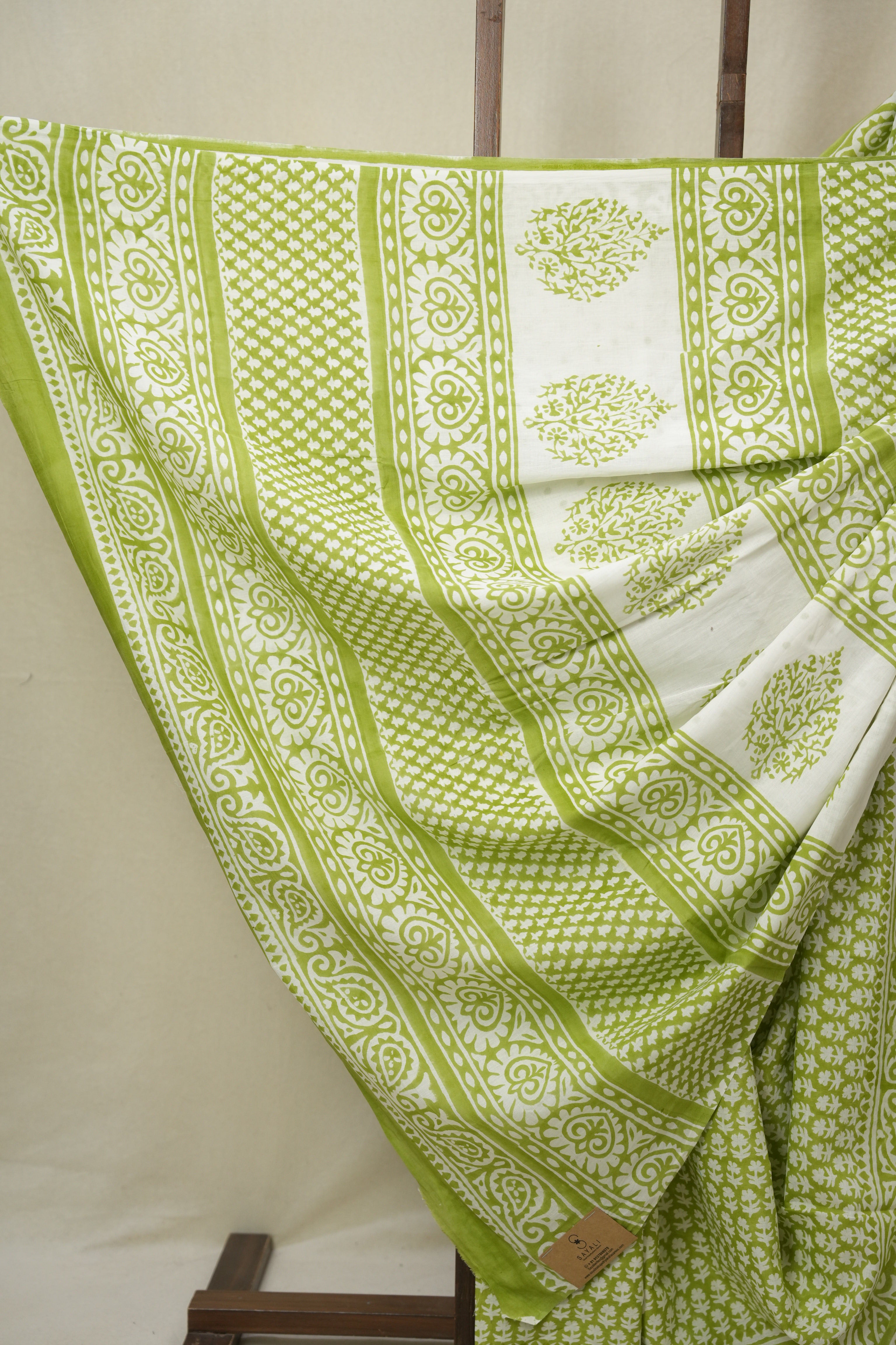 Green HBP Cotton Saree - SRGCS3294