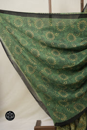Green Cream HBP Georgette Vanaspati Saree - SRGCHGS23