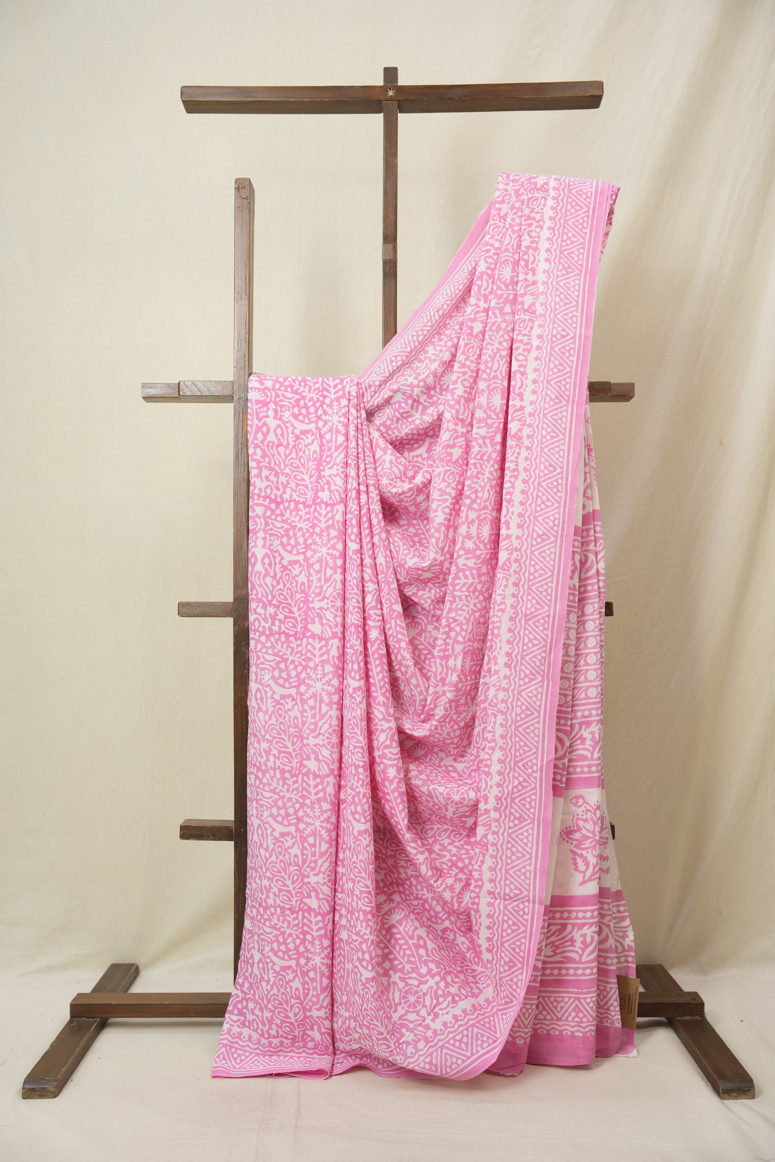 Pink HBP Cotton Saree - SRPCS3293