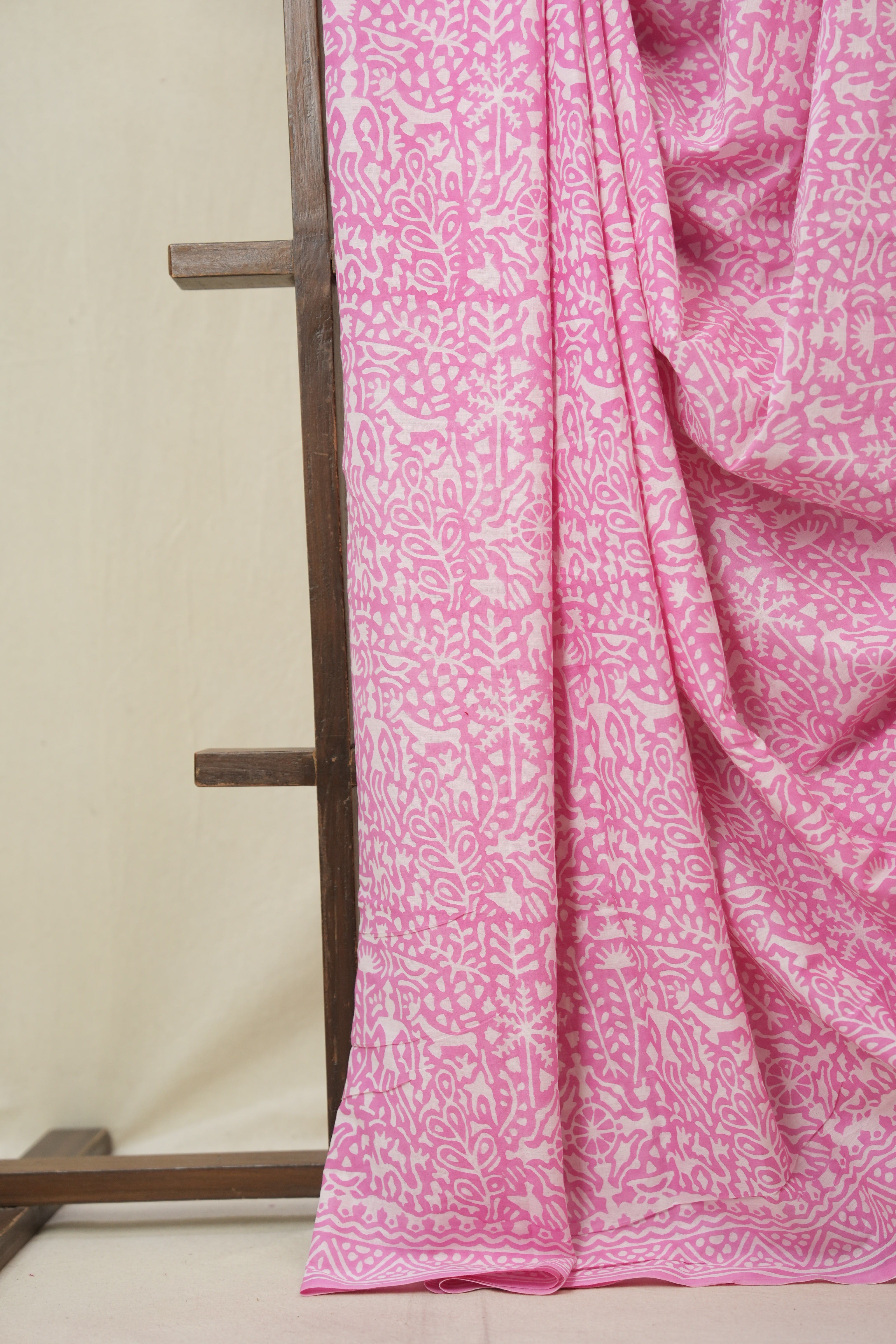 Pink HBP Cotton Saree - SRPCS3293