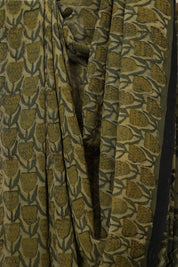 Light Olive HBP Georgette Vanaspati Saree - SRLOHGS28