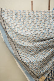 Sky Blue HBP Cotton Saree - SRSBCS2808