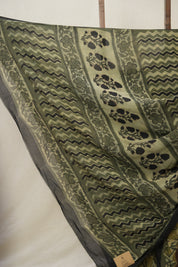 Light Olive HBP Georgette Vanaspati Saree - SRLOHGS28