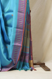Blue Kanjeevaram Silk Saree-SRBKSS639