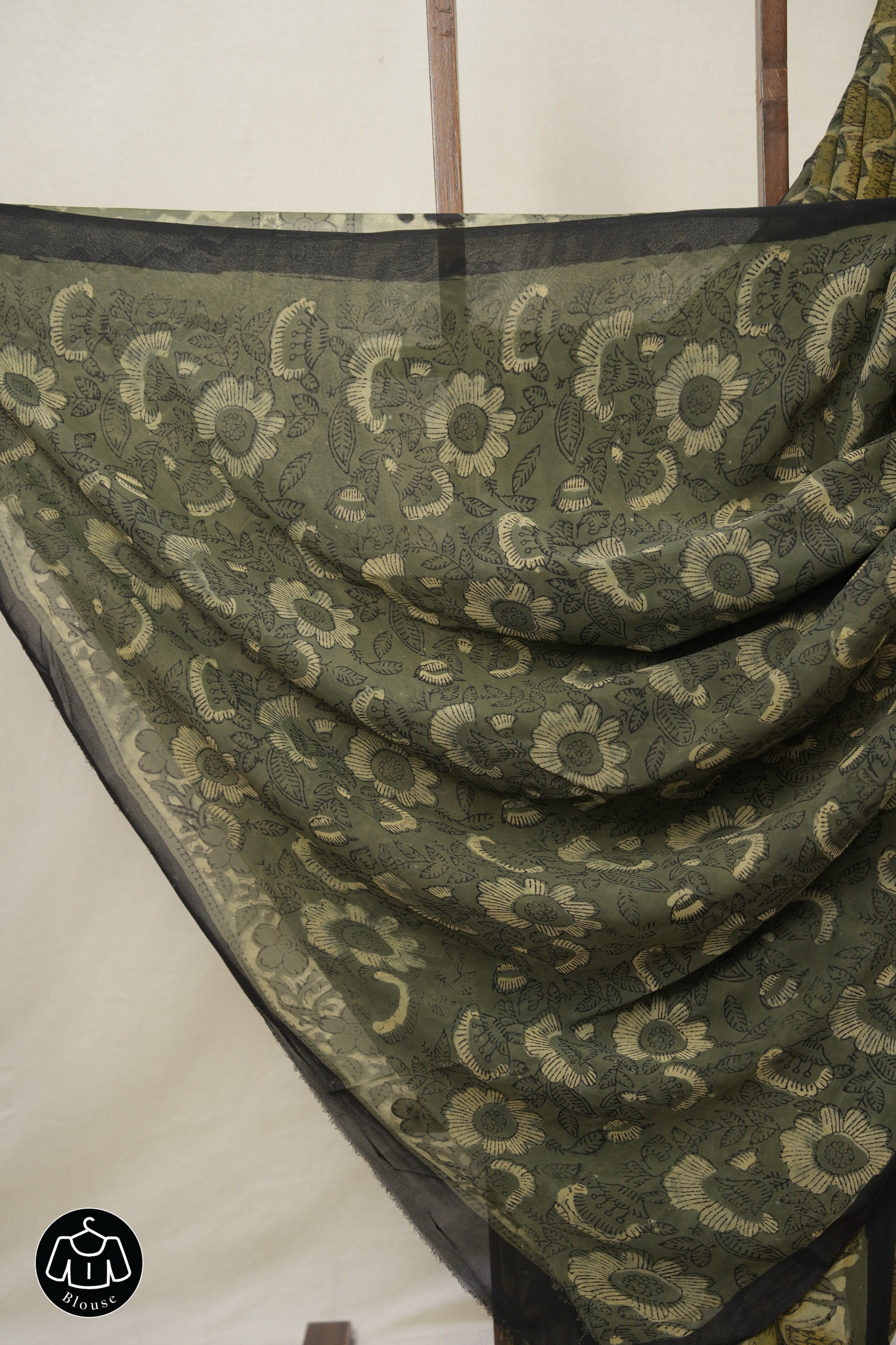 Light Olive HBP Georgette Vanaspati Saree - SRLOHGS28