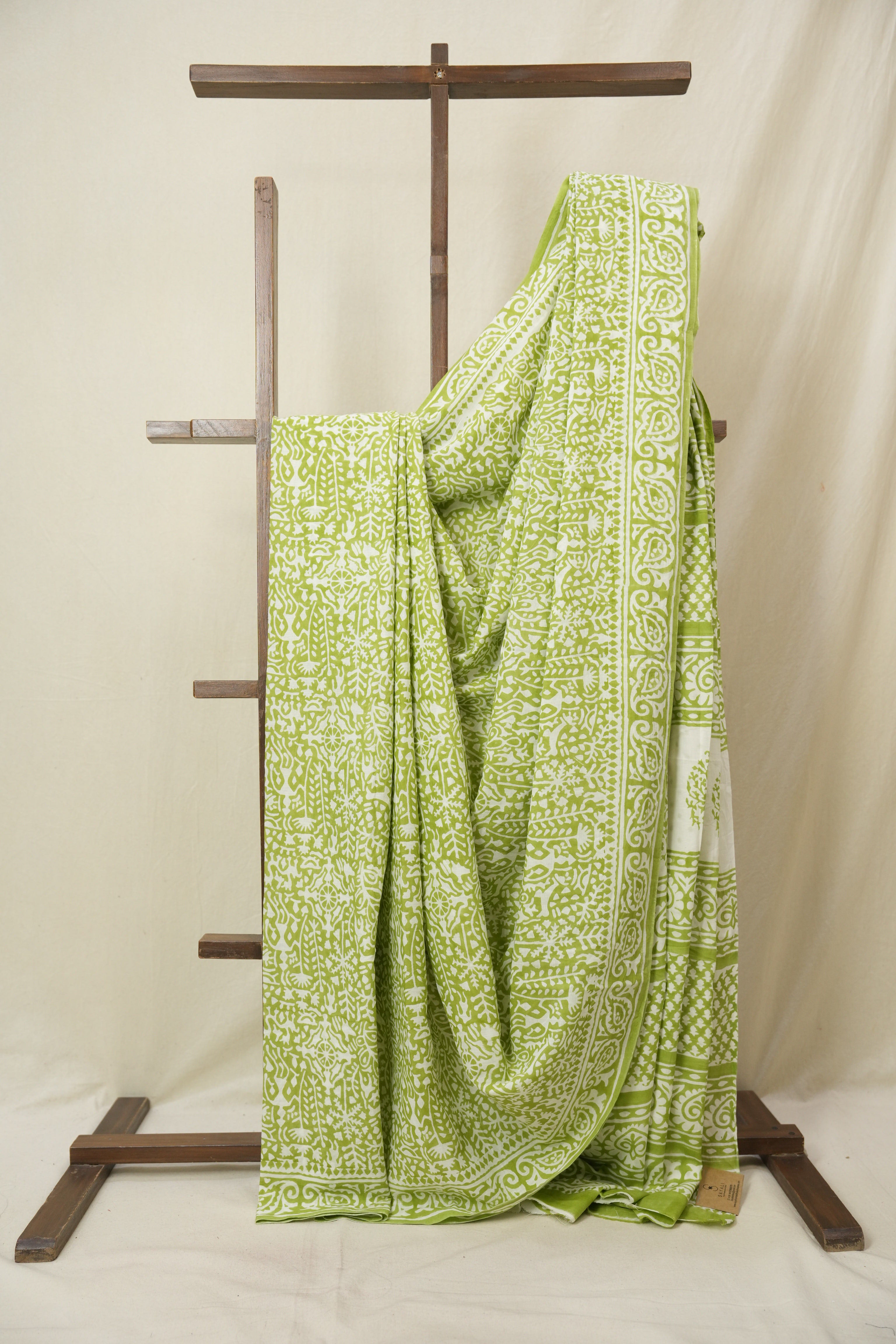 Green HBP Cotton Saree - SRGCS3292