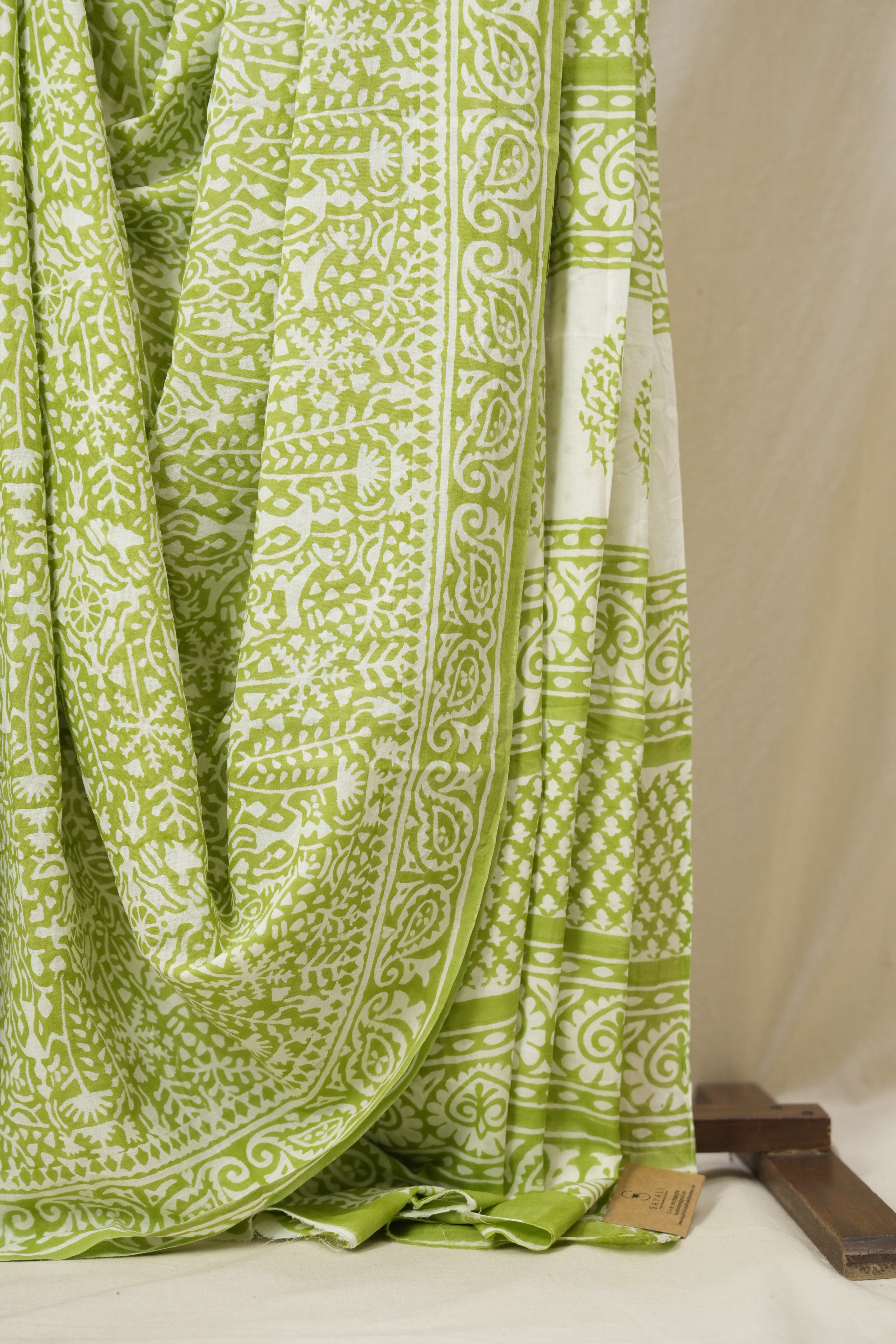 Green HBP Cotton Saree - SRGCS3292