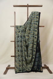 Blue Grey HBP Georgette Vanaspati Saree - SRBGHGS29