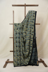 Blue Grey HBP Georgette Vanaspati Saree - SRBGHGS29