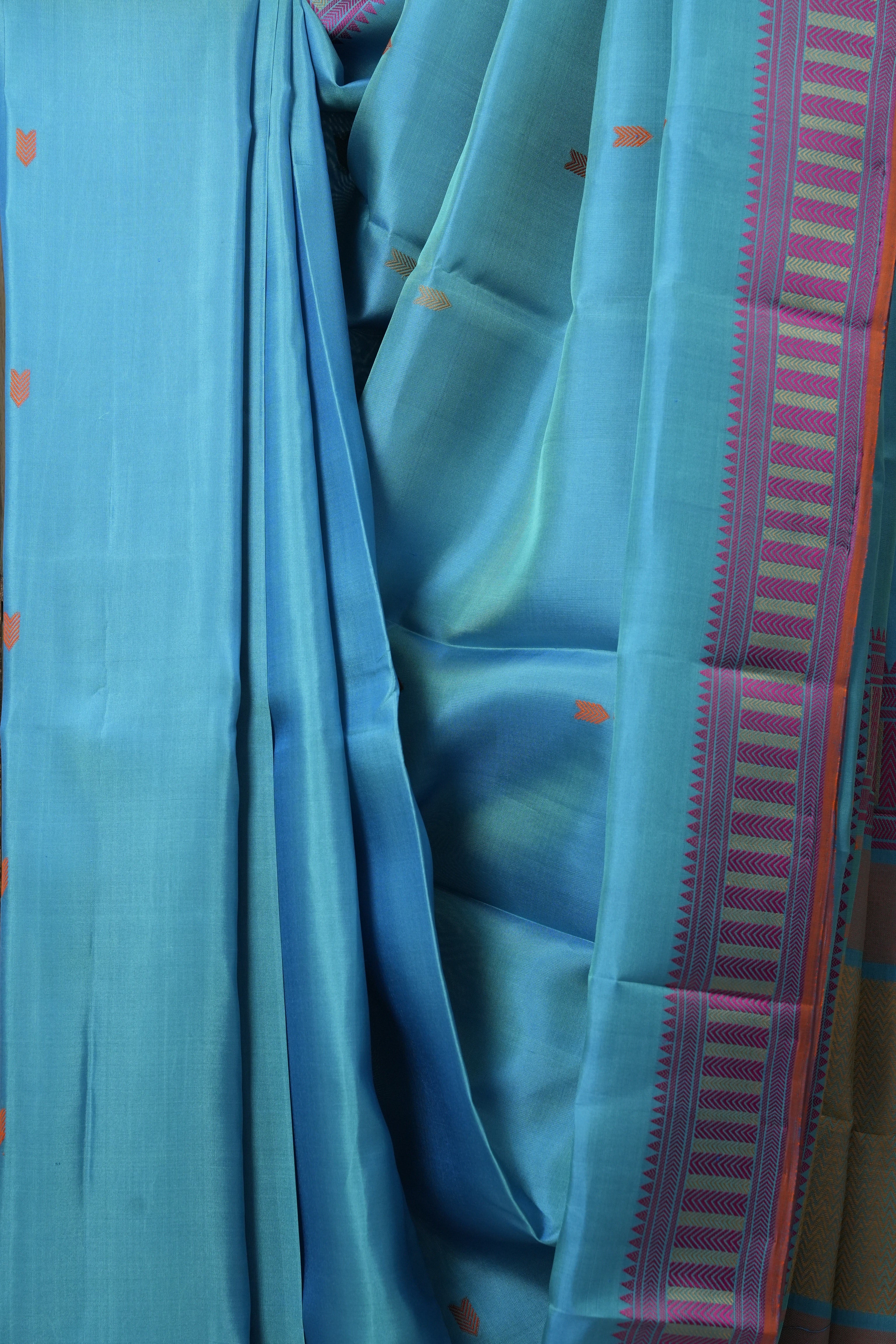 Blue Kanjeevaram Silk Saree-SRBKSS639