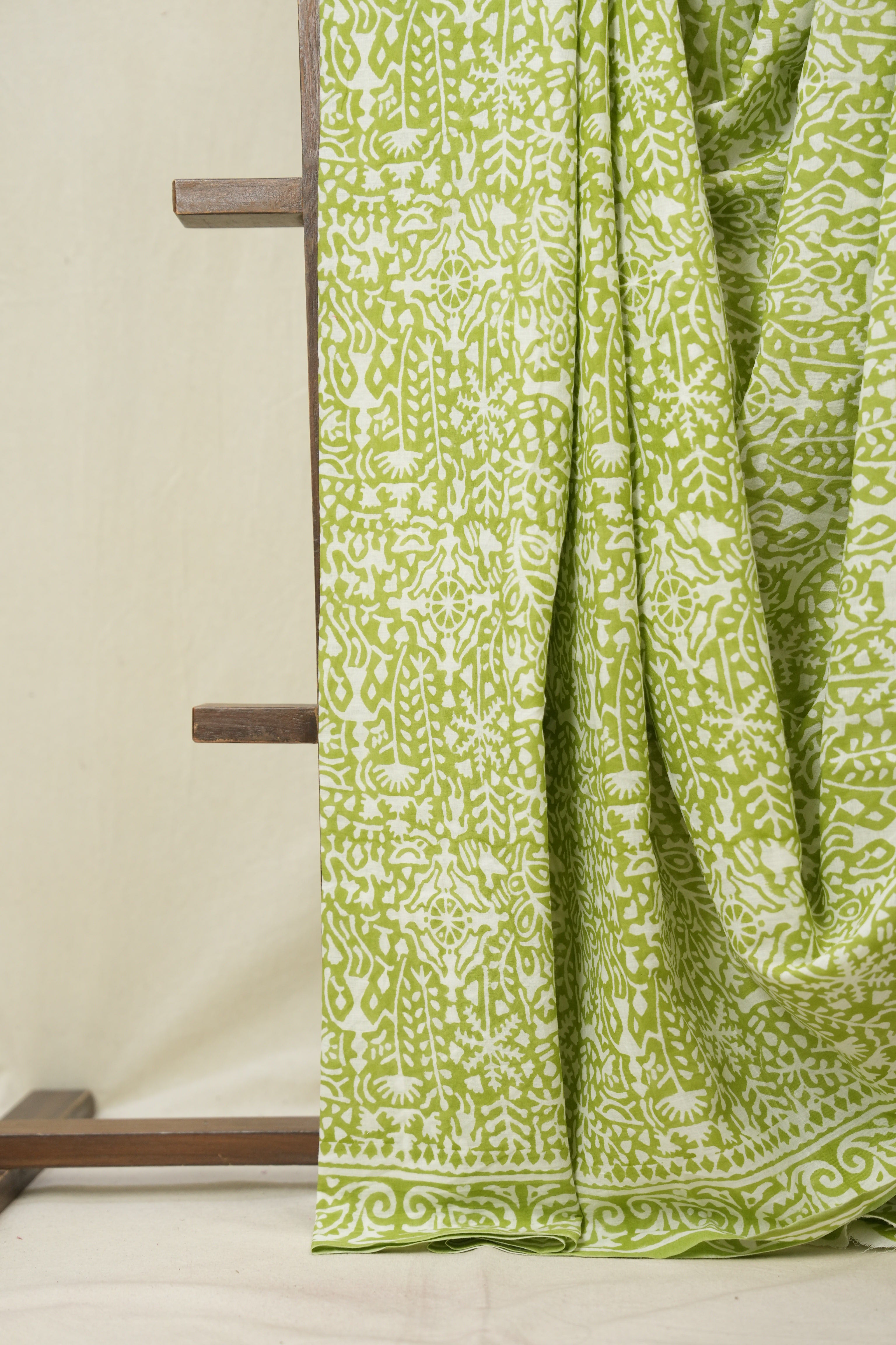 Green HBP Cotton Saree - SRGCS3292