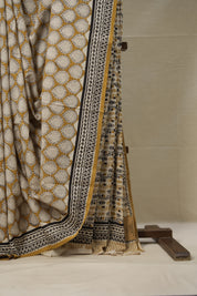 Olive Green HBP Cotton Saree - SROGCS2812