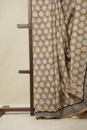 Olive Green HBP Cotton Saree - SROGCS2812