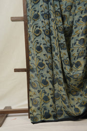 Blue Grey HBP Georgette Vanaspati Saree - SRBGHGS29