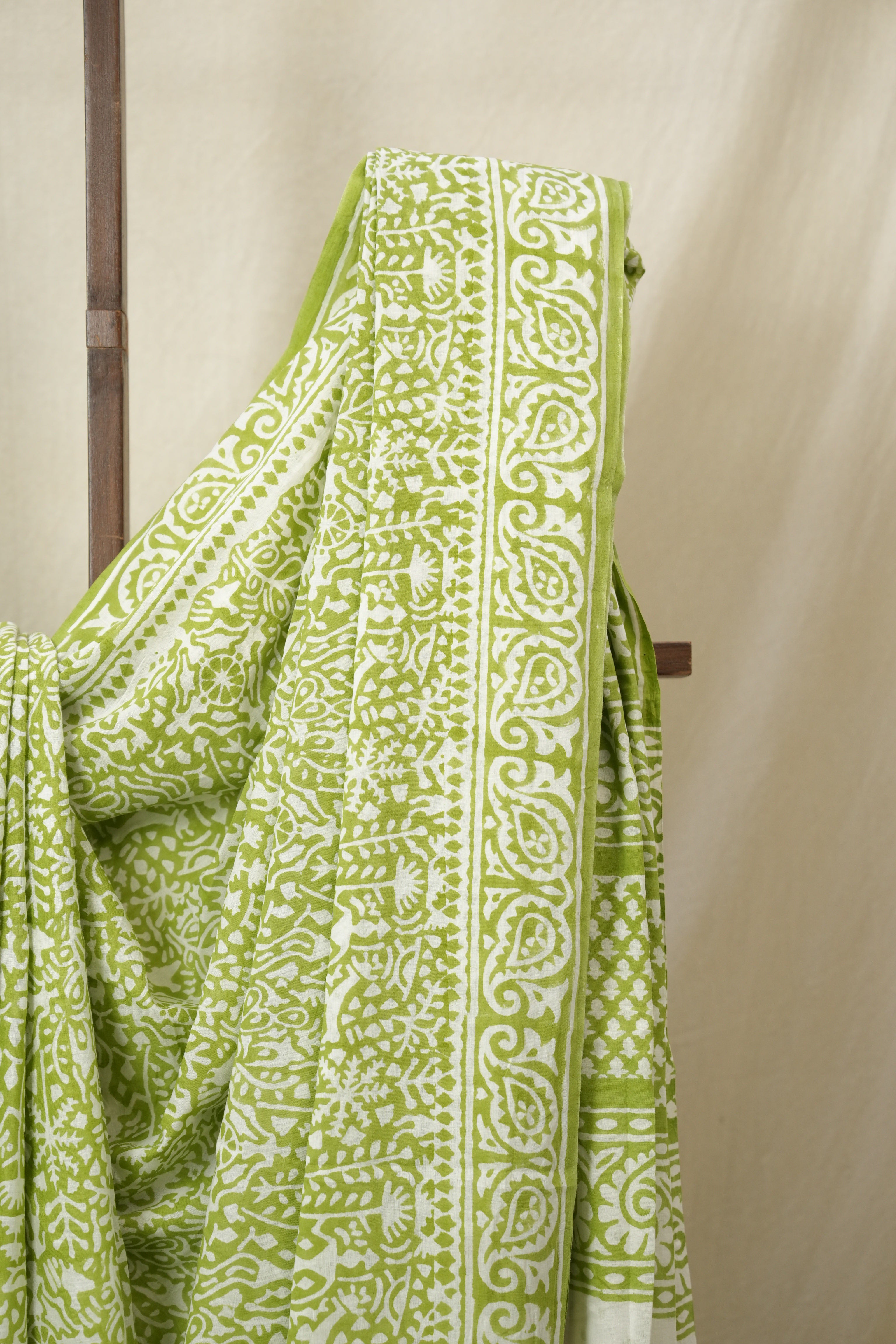 Green HBP Cotton Saree - SRGCS3292