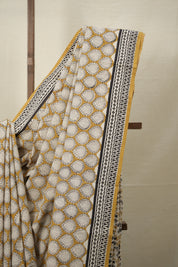 Olive Green HBP Cotton Saree - SROGCS2812