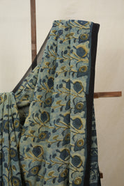 Blue Grey HBP Georgette Vanaspati Saree - SRBGHGS29