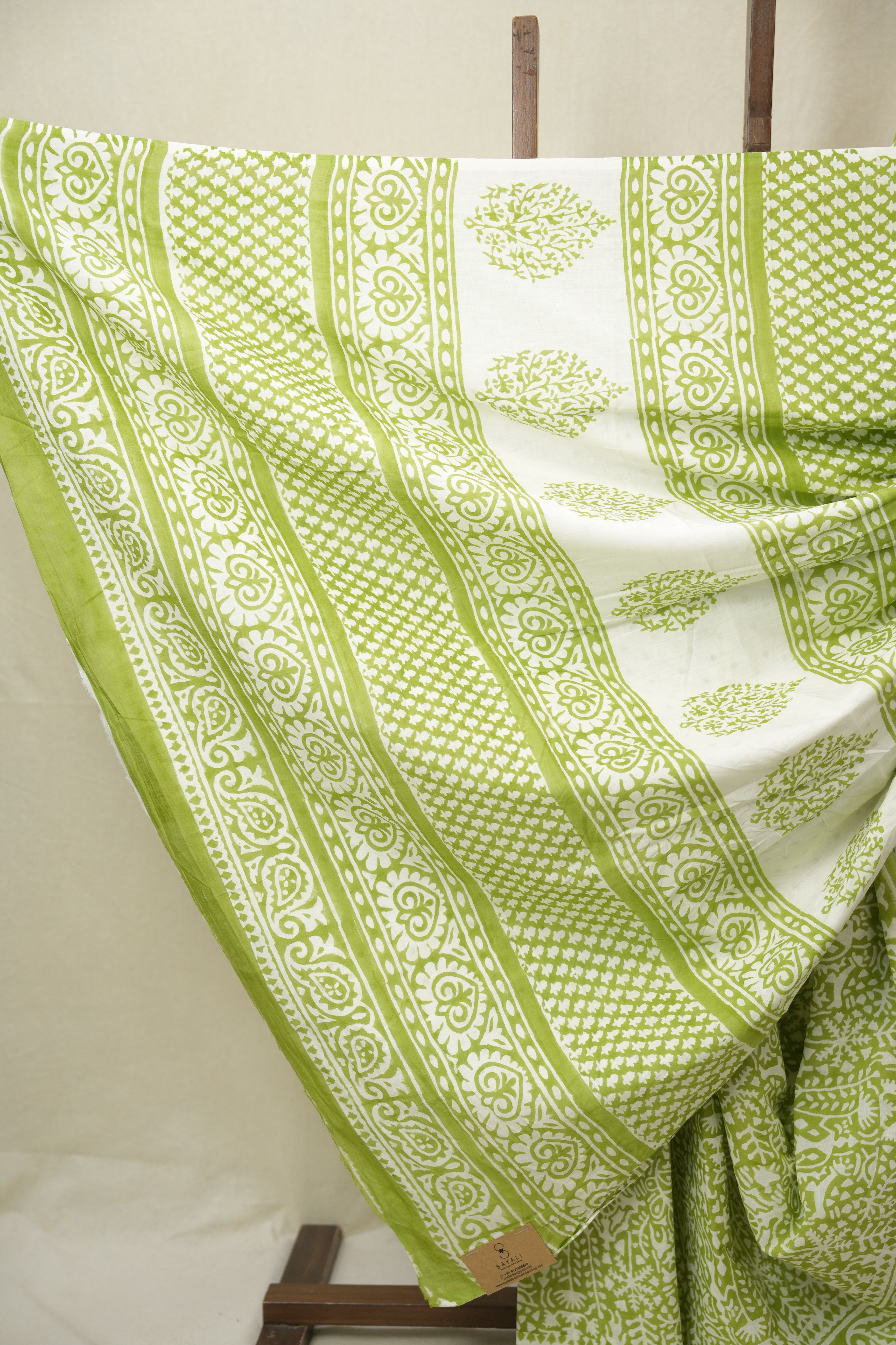 Green HBP Cotton Saree - SRGCS3292