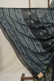 Blue Grey HBP Georgette Vanaspati Saree - SRBGHGS29