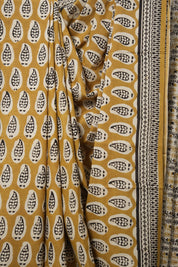 Olive Green White HBP Cotton Saree - SROGWCS2811