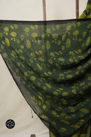 Olive Yellow HBP Georgette Vanaspati Saree - SROYHGS30