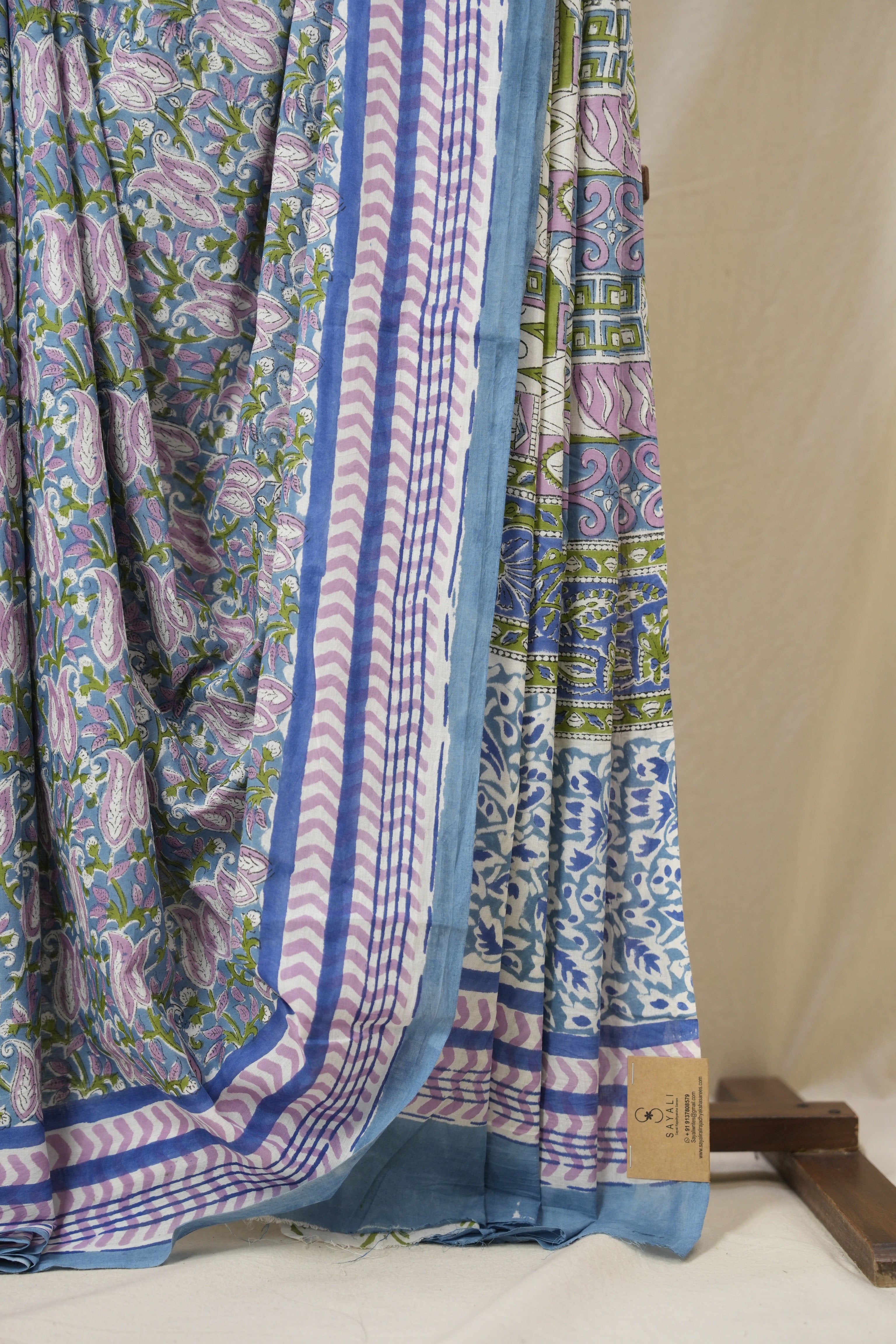 Blue HBP Cotton Saree - SRBCS3352