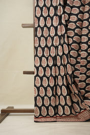 Red Black HBP Cotton Saree - SRRBCS2810