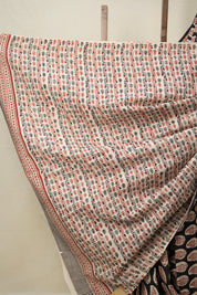 Red Black HBP Cotton Saree - SRRBCS2810